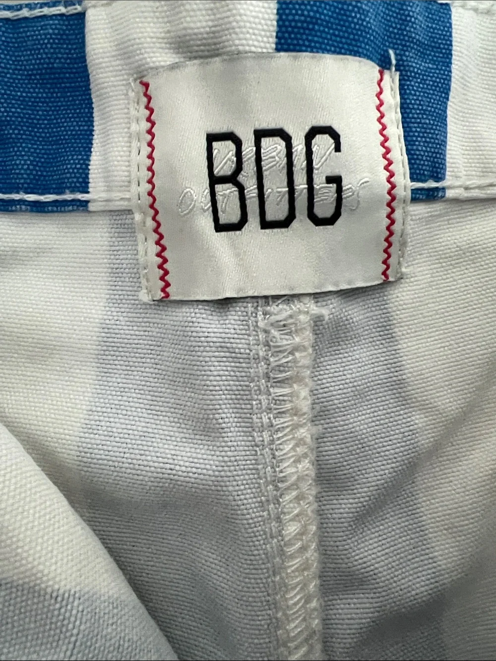 BDG Blue & White Vertical-Striped Wide-Leg Pants - Picture 2 of 6